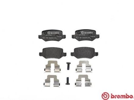 Комплект тормозных колодок из 4 шт. дисков BREMBO P50090 (фото 1)