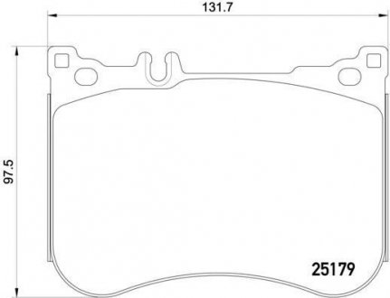 Гальмівні колодки пер. MB S300/S350/S400/S500 14- BREMBO P 50 095