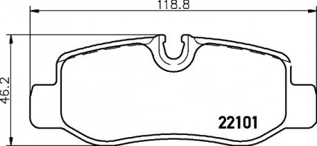 Комплект тормозных колодок из 4 шт. дисков BREMBO P50126 (фото 1)