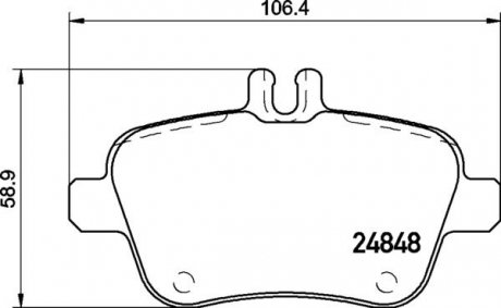 Гальмівні колодки зад. Infinity Q30/QX30 15-/MB A-class/B-class 11-18 BREMBO P 50 140