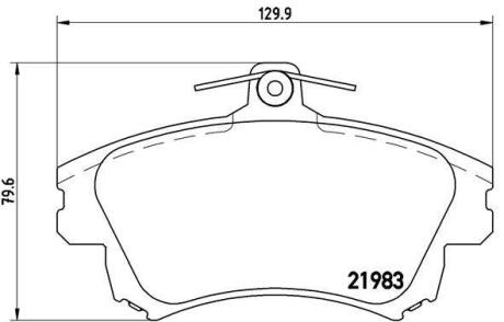 Гальмівні колодки, дискові BREMBO P54036