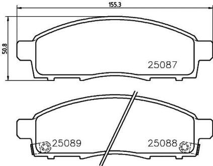 Гальмівні колодки, дискові BREMBO P54055