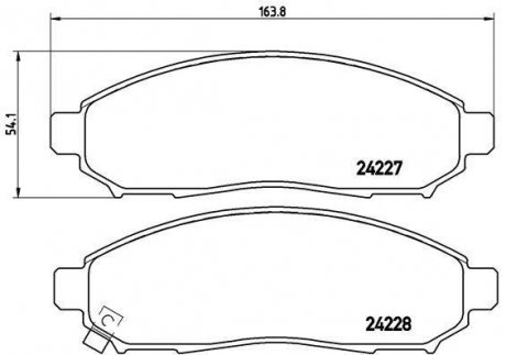 Комплект тормозных колодок из 4 шт. дисков BREMBO P56059