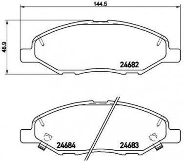 Колодки тормозные дисковые BREMBO P56088 (фото 1)