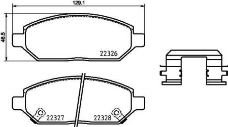 Гальмівні колодки, дискові BREMBO P59088