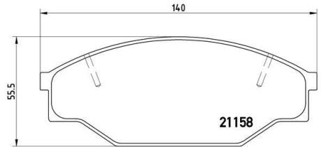 Комплект гальмівних колодок BREMBO P83013