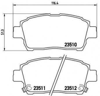 Комплект тормозных колодок из 4 шт. дисков BREMBO P83051