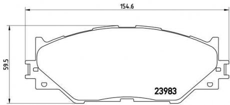 Гальмівні колодки BREMBO P83074