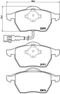 Комплект тормозных колодок из 4 шт. дисков BREMBO P85045 (фото 1)