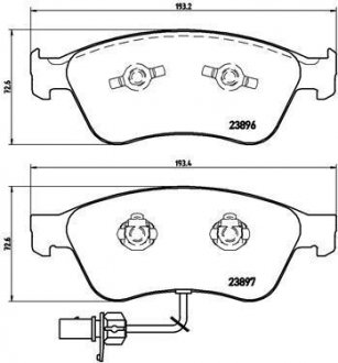 Гальмівні колодки пер. A6/A8 (02-16) BREMBO P 85 102 (фото 1)