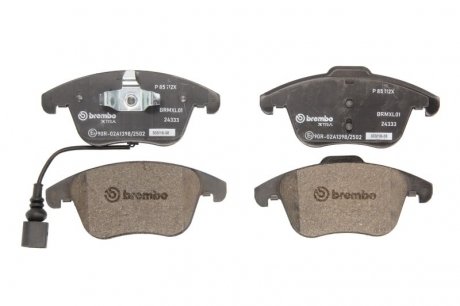 Комплект тормозных колодок из 4 шт. дисков BREMBO P85112X (фото 1)