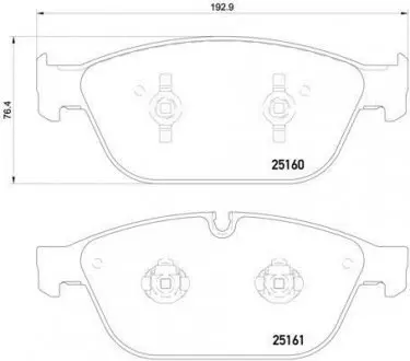Колодки тормозные дисковые BREMBO P85128