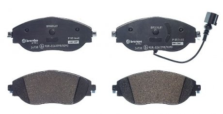 Комплект тормозных колодок из 4 шт. дисков BREMBO P85144X (фото 1)
