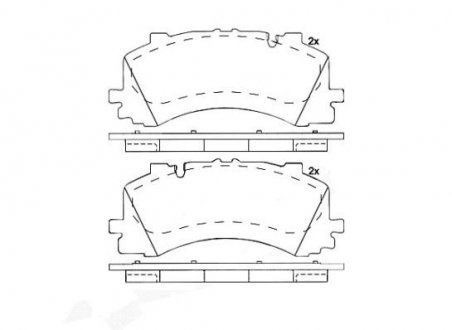 Гальмівні колодки пер. AUDI A6/Q8 18-/A7 17-/Q7 15- BREMBO P 85 170