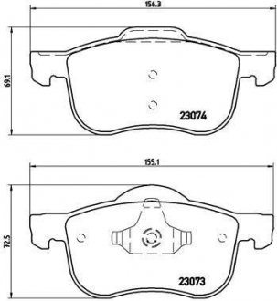 Тормозные колодки, дисковые. BREMBO P86016