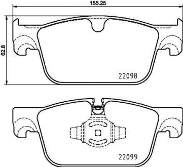 Гальмівні колодки, дискові BREMBO P86028