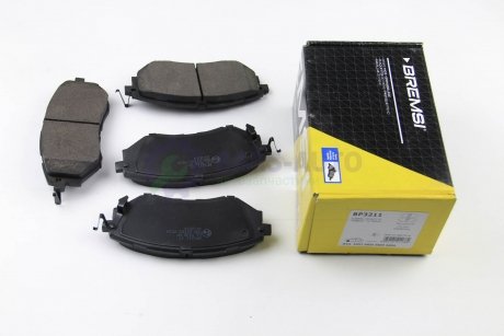Тормозные колодки пер. Subaru Legacy IV/Outback 03- (akebono) BREMSI BP3211 (фото 1)