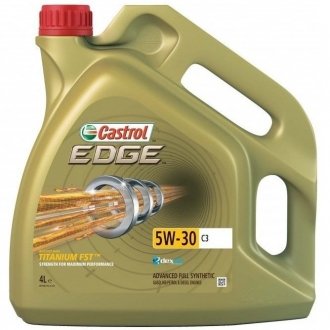 Масло ДВС 5W-30 EDGE C3 API SN/CF, ACEA C3, GM dexos2, 4л, синт. CASTROL 1552FF (фото 1)