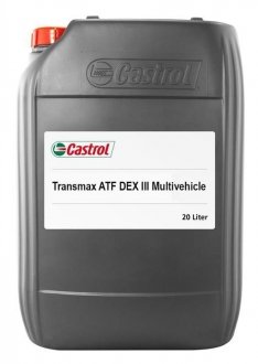 Олива трансмісійна Transmax ATF DX III Multivehicle, 20л CASTROL 15D66F