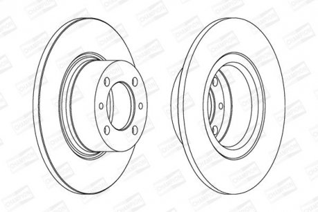 Диск гальмівний ВАЗ 2101 передн. (2 шт.) (вир-во) CHAMPION 561074CH