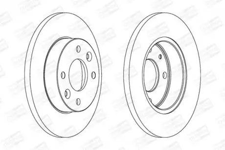 Диск тормозной (кратно 2 шт.) RENAULT SANDERO (08-), CLIO II (98-16), LOGAN I (04-) CHAMPION 561235CH