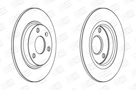 Диск гальмівний передній (кратно 2) Citroen, Peugeot CHAMPION 561359CH