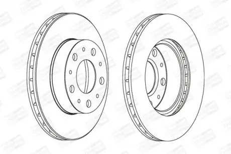 Диск гальмівний передній (кратно 2) Fiat Ducato (02-)/Peugeot Boxer (02-)/Citroen Jumper (02-) CHAMPION 561969CH