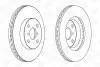 Диск тормозной передний (кратно 2шт.) Toyota Yaris (10-) CHAMPION 562421CH (фото 1)