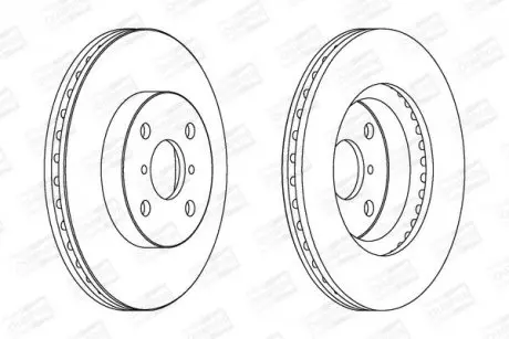 Диск тормозной передний (кратно 2шт.) Toyota Yaris (10-) CHAMPION 562421CH