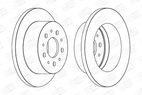 Диск гальмівний задній (кратно 2) Citroen Jumper (06-)/Fiat Ducato (06-)/Peugeot Boxer (05-) CHAMPION 562526CH