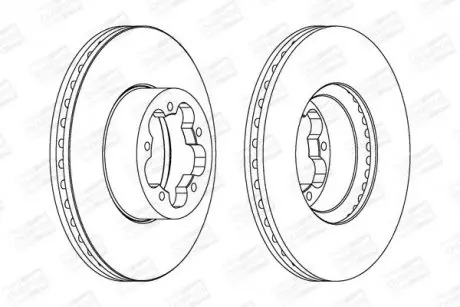 Диск тормозной передний (кратно 2шт.) Ford Transit (06-14), Transit Tourneo (06-14) CHAMPION 562540CH