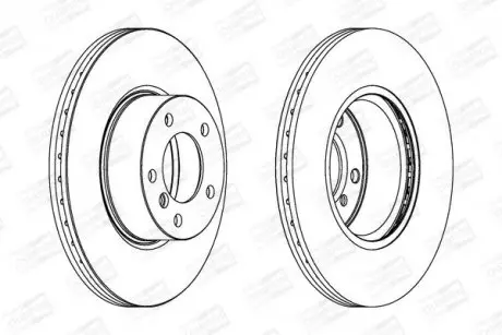 Диск тормозной передний (кратно 2шт.) BMW 3 (E90) 04-12, 3 (F30, F80) 11-18, 3 Touring (E91) 04-12 CHAMPION 562618CH