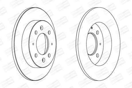 Диск гальмівний задній (кратно 2) Kia Cerato (04-08) CHAMPION 562788CH