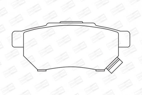 Колодки тормозные дисковые задние HONDA CIVIC VI Fastback (MA, MB) 94-01, CIVIC VI Hatchback (EJ, EK) 95-01 CHAMPION 572136CH (фото 1)