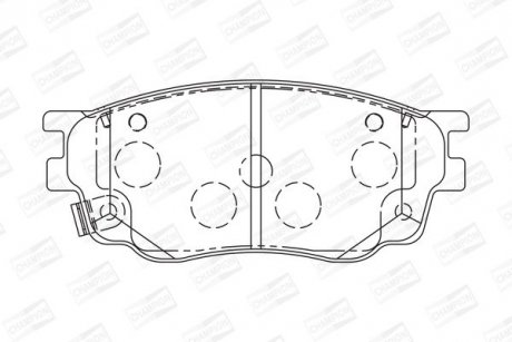 Колодки тормозные дисковые передние MAZDA 6 Hatchback (GG) 02-08, 6 Saloon (GG) 02-08 CHAMPION 572489CH (фото 1)