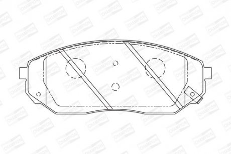 Колодки тормозные дисковые передние KIA SORENTO I (JC) 02-11|MAZDA 626 II (GC) 82-90 CHAMPION 572511CH (фото 1)