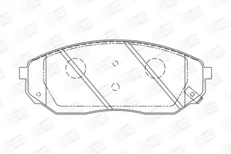 Колодки гальмівні дискові передні KIA SORENTO I (JC) 02-11|MAZDA 626 II (GC) 82-90 CHAMPION 572511CH