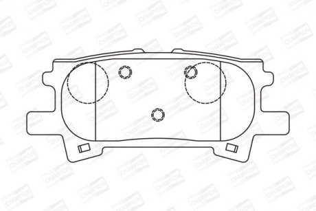 Колодки гальмівні дискові задні LEXUS RX (_U3_) 03-08|TOYOTA HARRIER (_U3_) 03-13 CHAMPION 572621CH