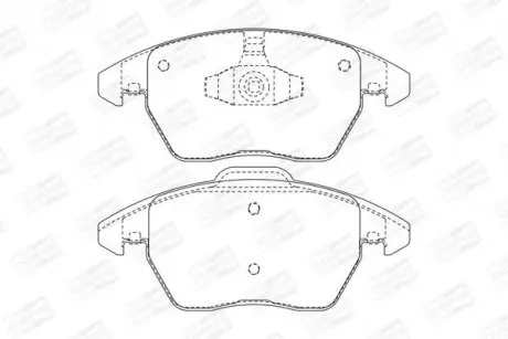 Колодки тормозные дисковые передние Citroen C4 2.0i / 2.0 HDI CHAMPION 573134CH