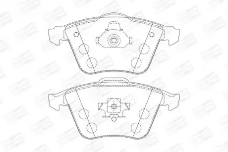 Колодки тормозные дисковые передние FORD FOCUS II (DA_, HCP, DP) 04-13|MAZDA 6 Saloon (GG) 02-08|SAAB 9-3 (YS3F, E79, D79, D75) 02-15|VOLVO C30 (533) CHAMPION 573199CH
