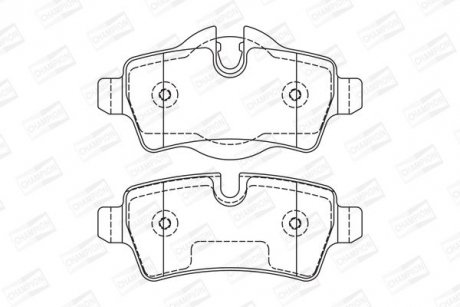 Колодки тормозные дисковые задние MINI MINI (R56) 05-14, MINI Convertible (R57) 07-15 CHAMPION 573200CH