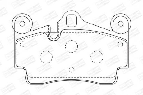 Колодки тормозные дисковые задние PORSCHE Cayenne, VW Touareg CHAMPION 573227CH (фото 1)