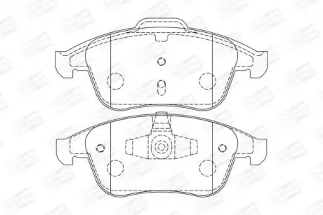 Колодки тормозные дисковые передние RENAULT Laguna III CHAMPION 573243CH