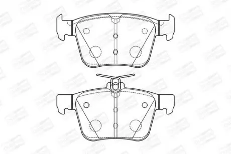 Колодки тормозные дисковые задние AUDI A3, Golf VII (12-) CHAMPION 573415CH