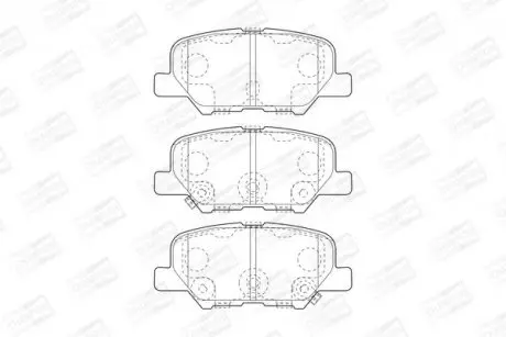 Колодки тормозные дисковые задние CITROEN C4 AIRCROSS 10-|MAZDA 6 Estate (GJ, GL) 12- CHAMPION 573442CH