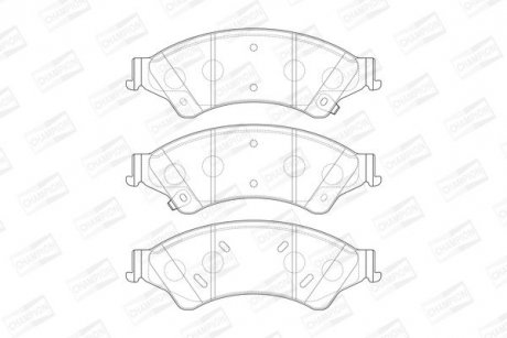 Колодки гальмівні дискові передні FORD RANGER (TKE) 11- CHAMPION 573449CH