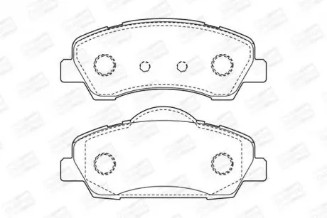 Колодки тормозные дисковые передние Citroen C4 (14-), C-ELYSEE (12-)/Peugeot 301 (12-) CHAMPION 573461CH