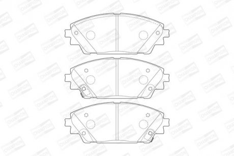 Колодки тормозные дисковые передние Mazda 3 (BM) (13-) CHAMPION 573611CH (фото 1)