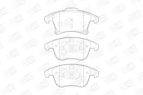 Колодки тормозные дисковые передние FORD GALAXY III (CK) 15-, MONDEO V Hatchback (CE) 14- CHAMPION 573674CH