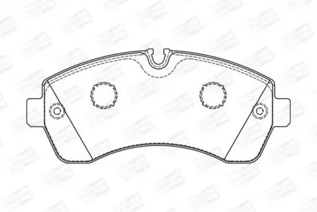Колодки тормозные дисковые передние Sprinter/ VW Crafter 5T (06-) CHAMPION 573726CH